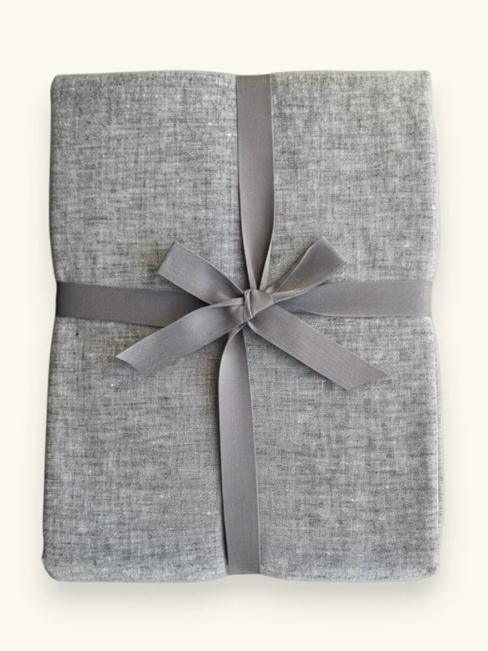 West Elm EUROPEAN FLAX LINEN Duvet Queen / Full in Slate Melange